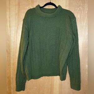 Knit Wool Green Sweater - Medium/Large Fit